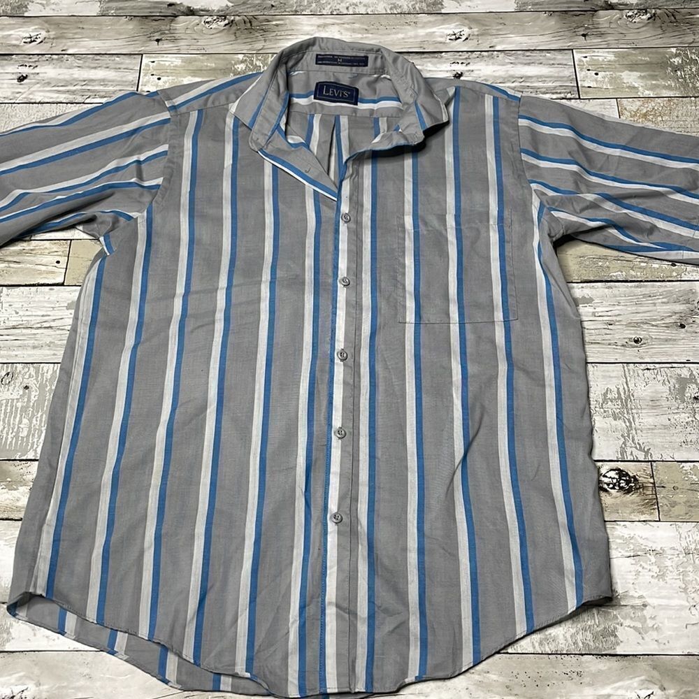 Vintage Levi’s Striped Button Down Medium - image 2